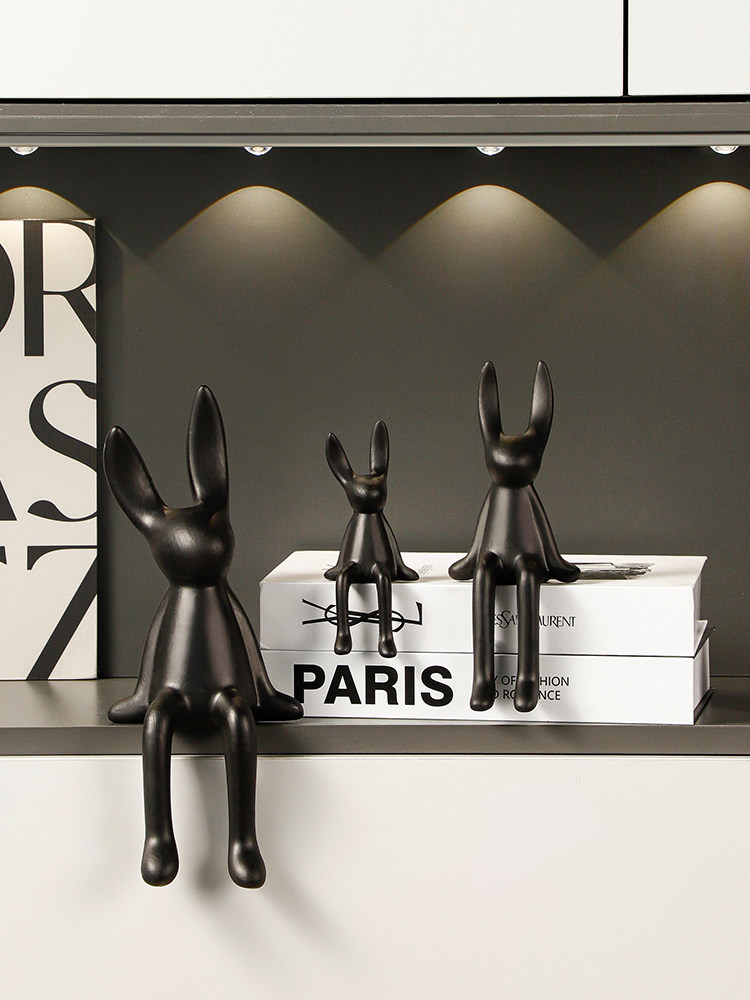 现代坐姿长耳兔摆件轻奢高档玄关客厅电视柜酒柜家居装饰品乔迁礼,家居饰品,装饰摆件,淘宝优惠券,粉丝福利购,淘宝优惠卷