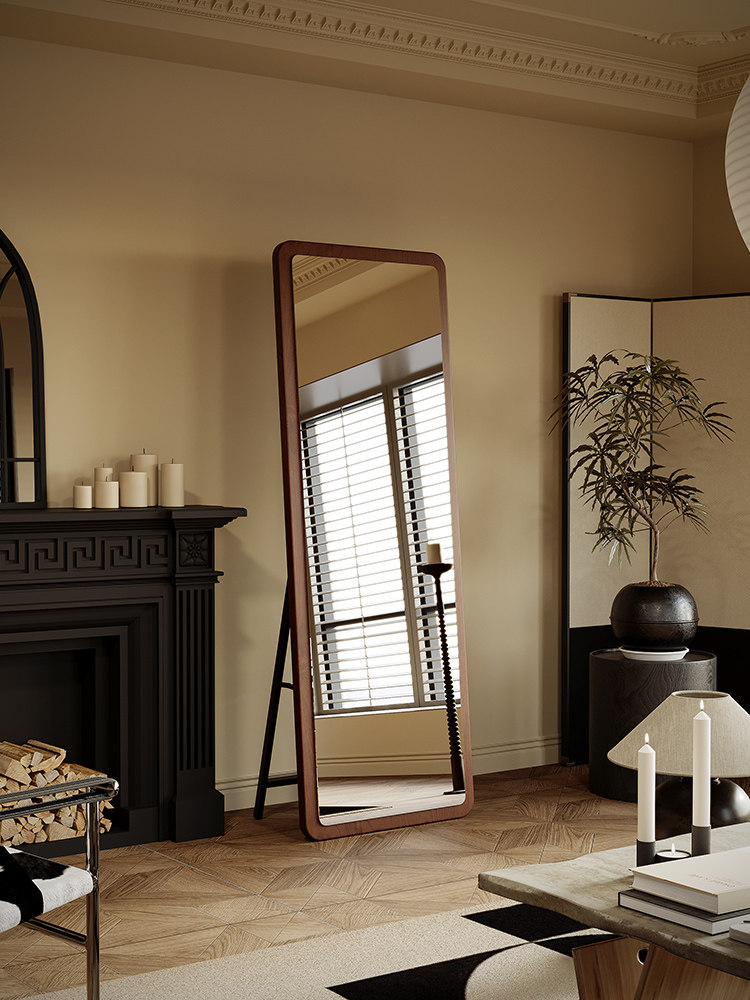 中古镜子全身镜落地镜家用贴墙穿衣镜女生卧室网红高级感试衣镜子