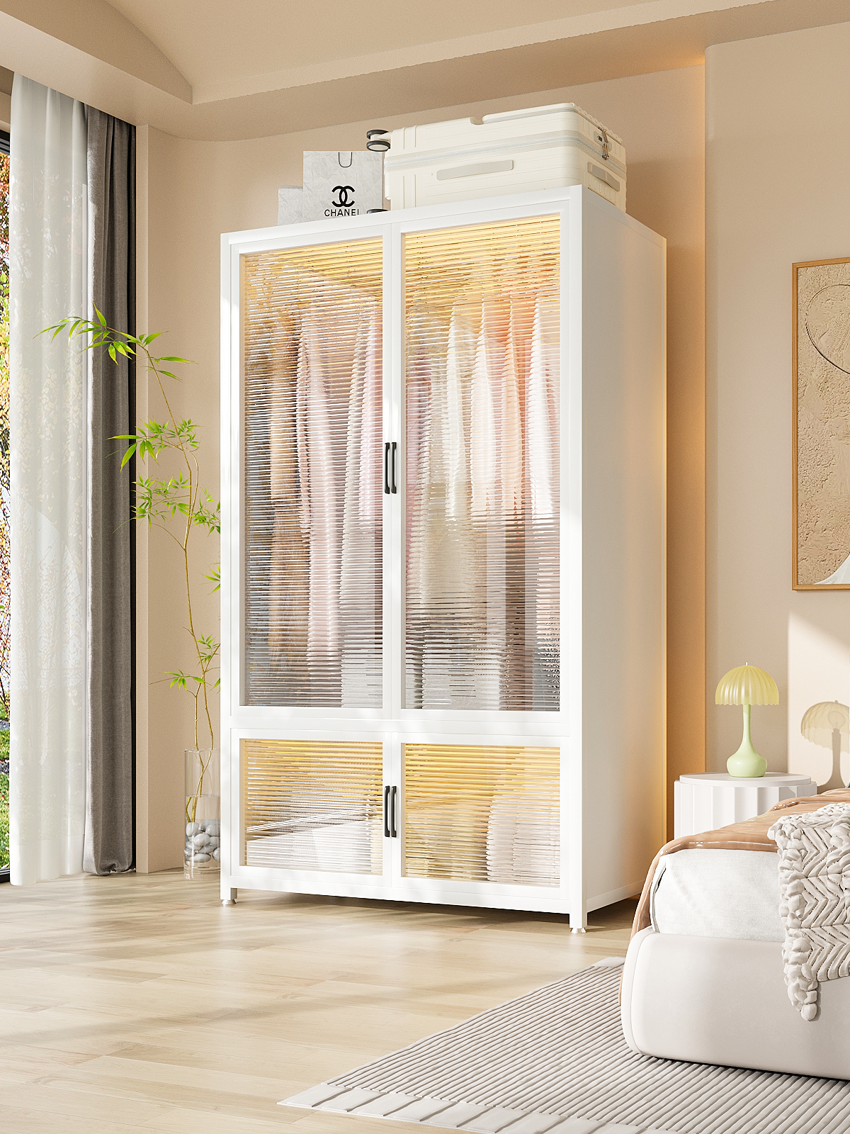 简易衣柜卧室家用出租房用组装金属全钢架新款衣橱小户型收纳柜子