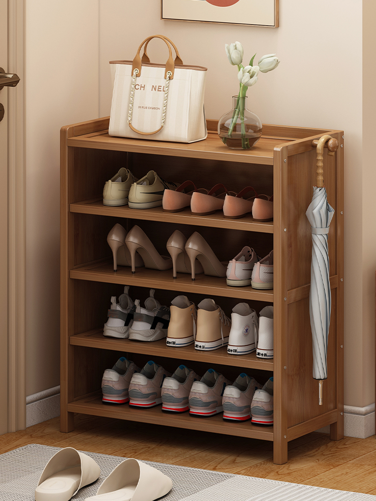 简易鞋架家用门口入户实木多层鞋柜出租屋省空间收纳神器置物柜子
