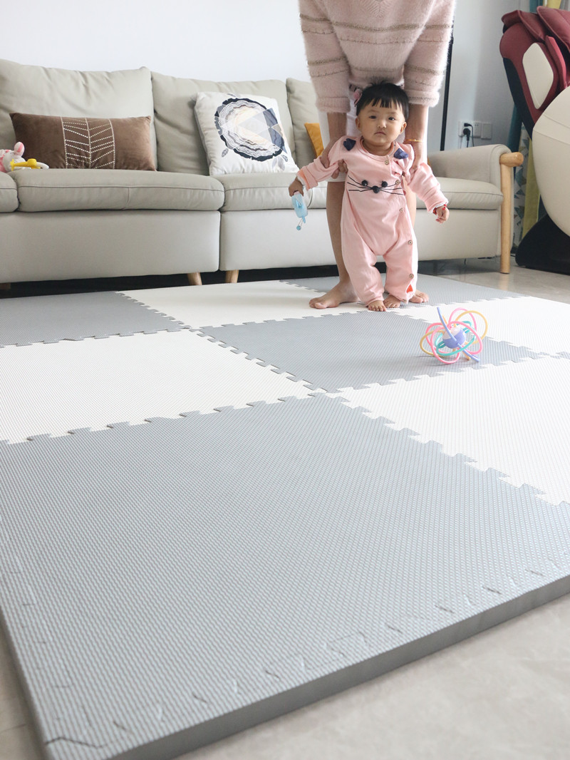 儿童泡沫地垫拼接加厚防摔隔音纯色防滑垫子家用客厅婴宝宝爬行垫