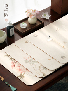 问心堂书画毛毡雅趣系列双面羊绒毛毡书画皮革书桌垫书法绘画专用