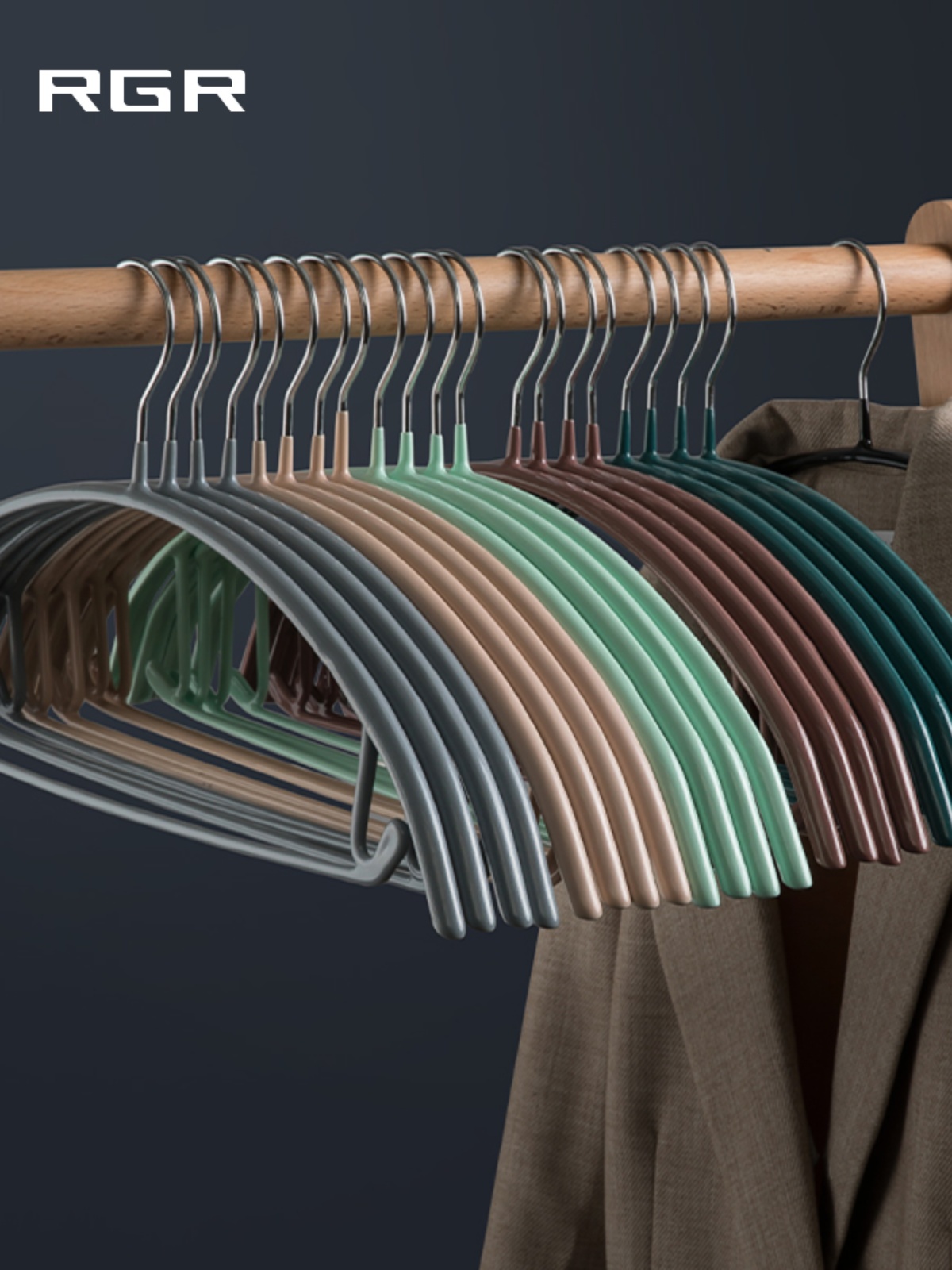 衣架家用挂衣无痕衣柜衣挂衣撑防滑大衣毛衣金属挂衣服架子晒衣架