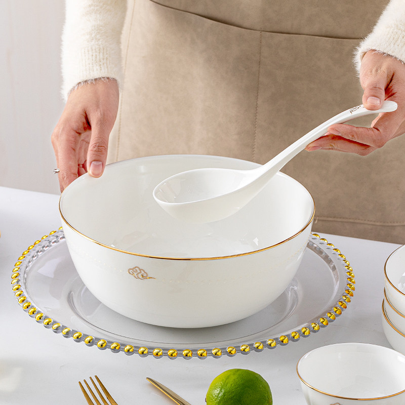 优尊骨瓷汤碗家用加大号汤盆大容量汤面碗大码拉面碗陶瓷大碗餐具,餐饮具,碗,淘宝优惠券,粉丝福利购,淘宝优惠卷