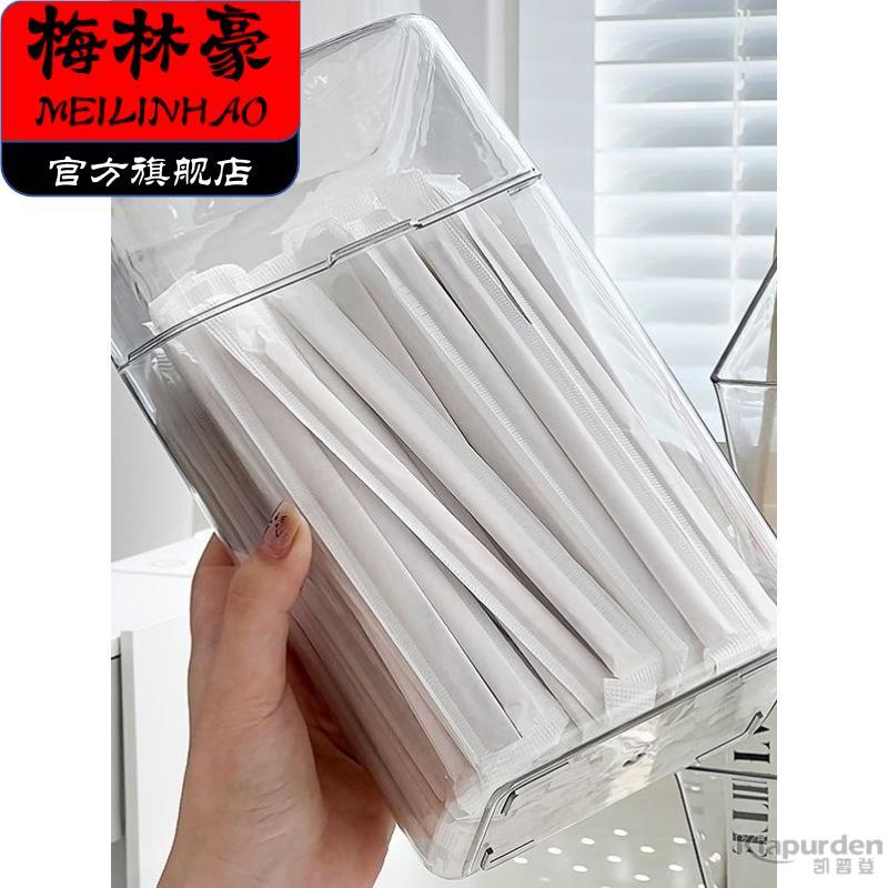 吸管收纳盒奶茶店吧台饮料吸管盒子带盖一次性筷子餐具笼架防尘筒