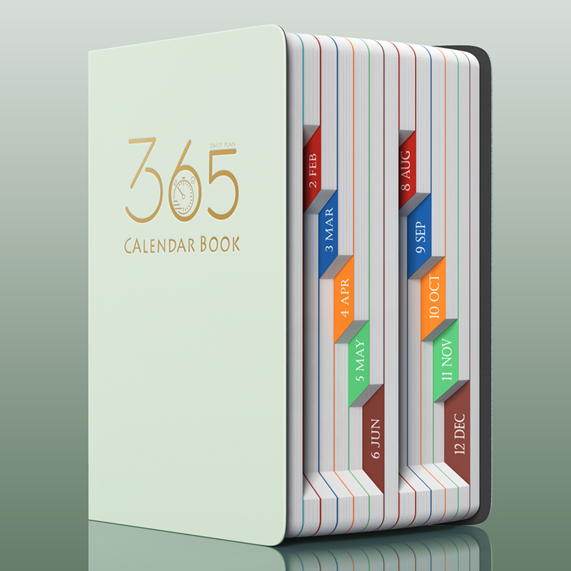 2025年日程本365天每日自律计划打卡本学习时间管理计划表工作笔记本子效率手册一日一页自填记事手账本定制