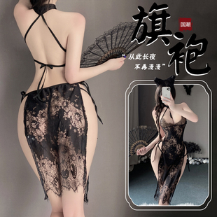 可撕开趣味睡裙一拉就开睡衣不见人的衣服透明衣战娘服战斗服