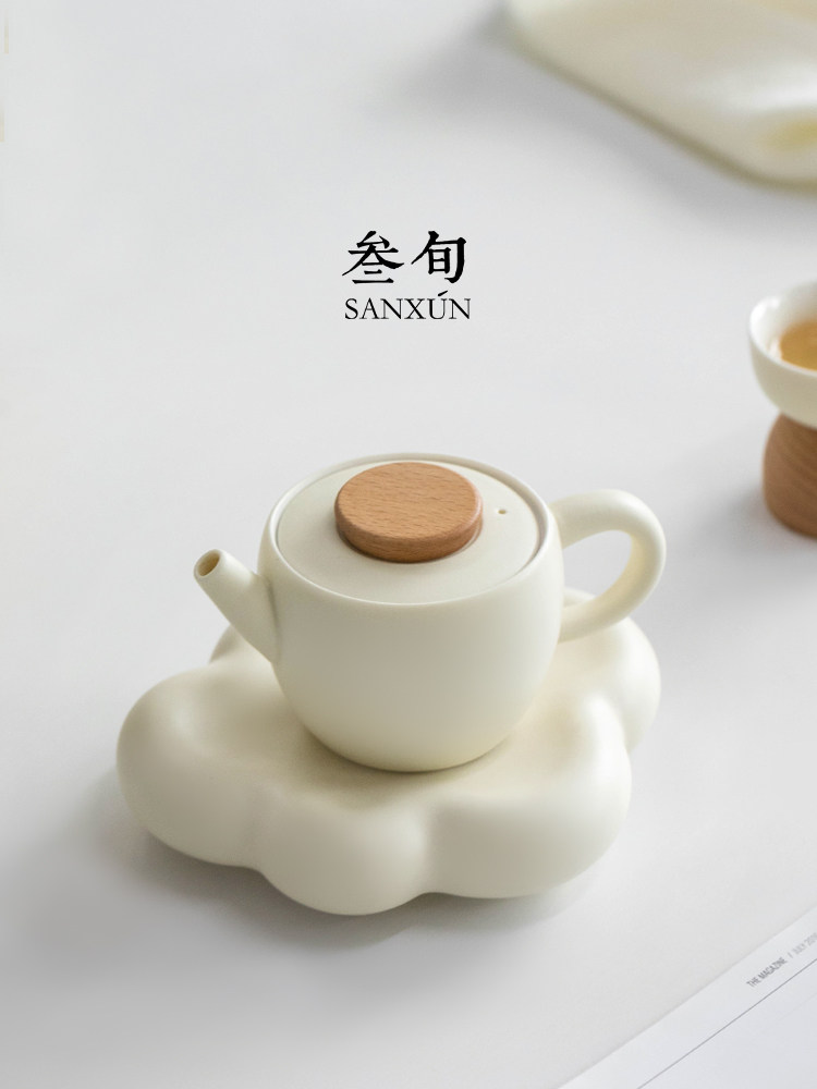 叁旬半刻茶壶陶瓷大容量防烫过滤单壶家用功夫茶具配件简约泡茶壶,餐饮具,茶壶,淘宝优惠券,粉丝福利购,淘宝优惠卷