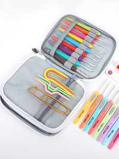 钩针编织工具全套装勾针收纳包手工编织DIY收纳袋钩织配件材料包