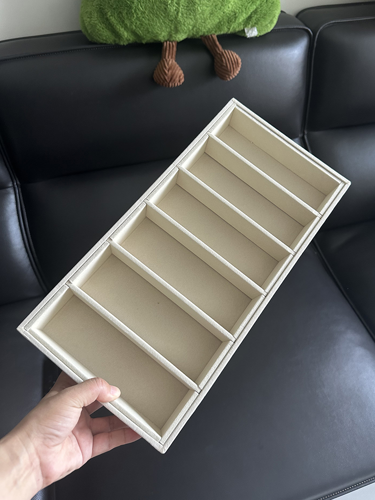 眼镜展示盒墨镜太阳镜展示架创意分格托盘项链陈列盘饰品收纳盒