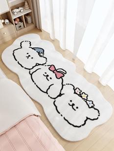 卡通小狗卧室床边毯女孩毛绒加厚地毯客厅儿童房沙发地垫2024新款