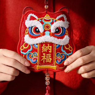 婴儿见面礼红包2026年马年袋汉服新年新款氛围压岁钱利是封背绳布