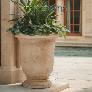 deroma帝罗马复古透气粗陶盆欧式陶盆阳台客厅花园绿植盆栽种植盆