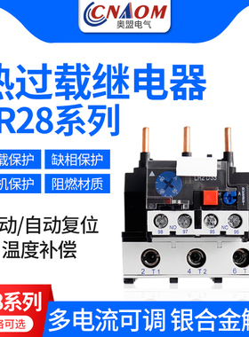 JR28-25热过载继电器LR2-D13电机温度保护220v热继电器380v三相
