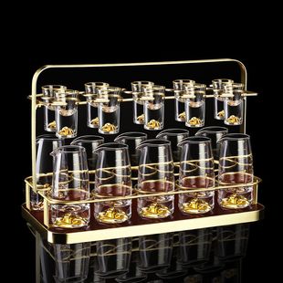 金山白酒杯分酒器套装家用轻奢高档酒具一口酒盅中国风刻度酒壶