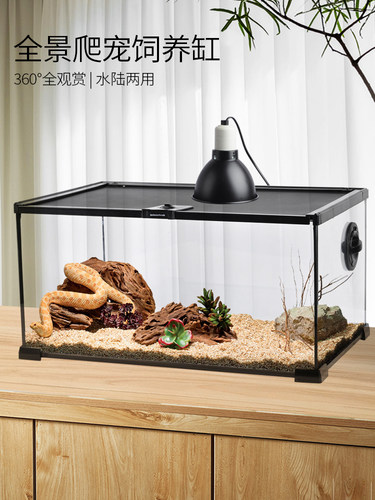 爬宠玻璃饲养缸雨林水陆缸爬虫乌龟守宫蛇角蛙蜥蜴蜘蛛甲虫饲养箱