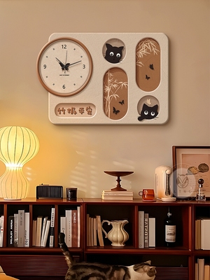 2025新款法式中古风电表箱装饰画带钟表电闸开关盒弱电箱遮挡挂画