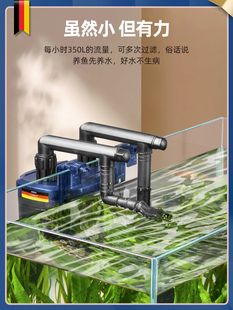 德国安彩amtra EX350鱼缸过滤器 小型壁挂式外置静音过滤循环系统