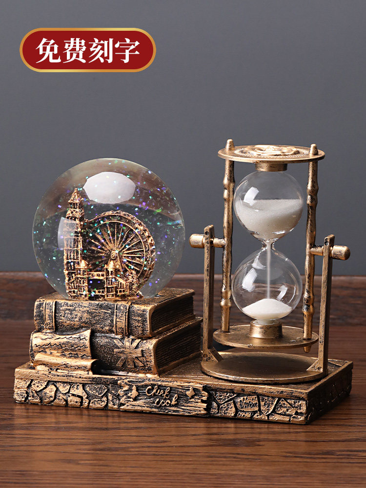 复古装饰品家居摩天轮水晶球沙漏工艺品艺术客厅酒柜巴黎铁塔摆件,家居饰品,装饰摆件,淘宝优惠券,粉丝福利购,淘宝优惠卷