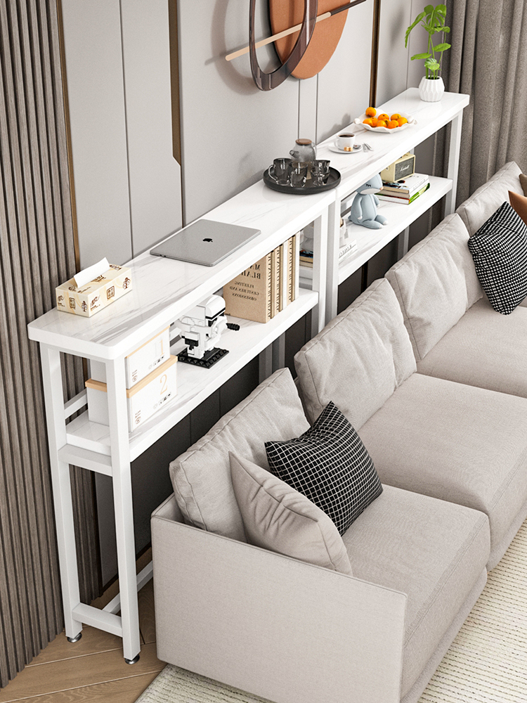 沙发后置物架床尾长条柜靠墙床边窄夹缝柜玄关门后超薄收纳柜轻奢