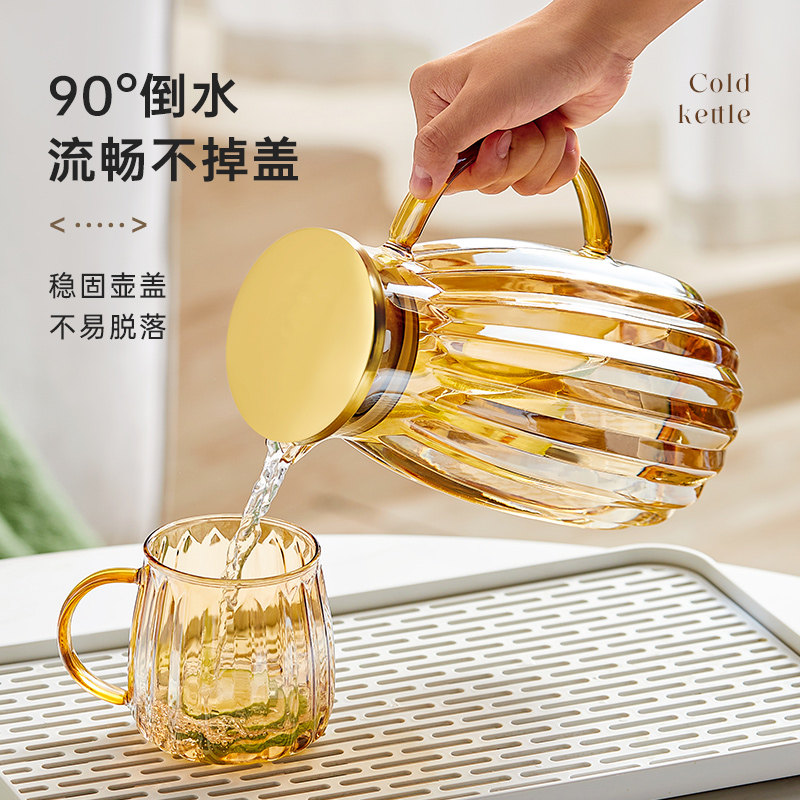 凉水壶玻璃耐高温家用冷水壶茶壶大容量凉白开水壶夏日加厚壶具,餐饮具,冷水壶,淘宝优惠券,粉丝福利购,淘宝优惠卷