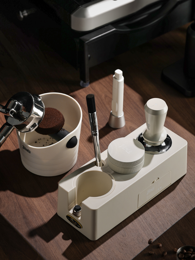 Bincoo布粉器压粉锤底座三件套意式咖啡工具全套器具收纳手柄支架