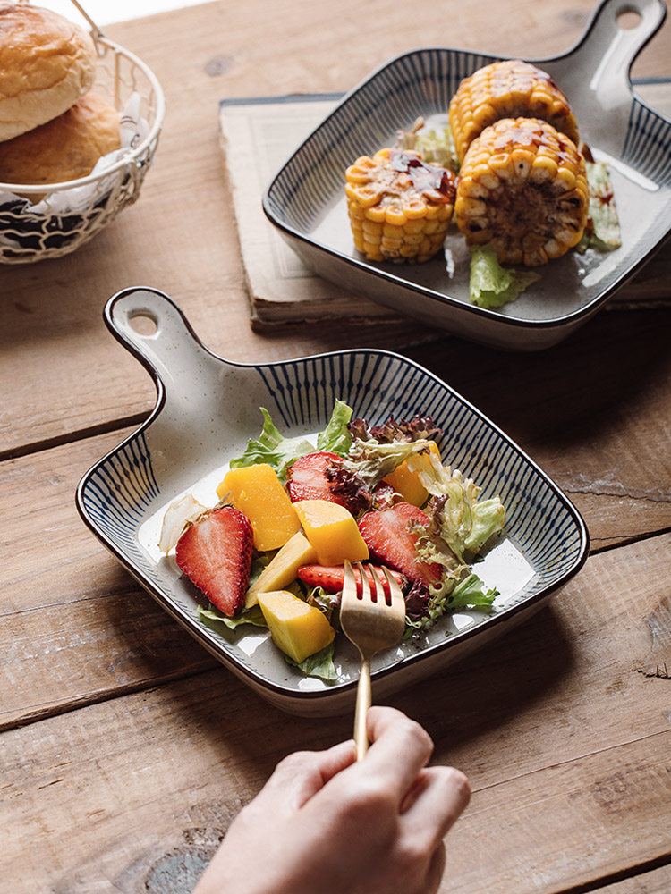 陶瓷烤盘子日式创意带手柄烤箱微波炉烘培焗饭盘早餐盘家用菜盘子,餐饮具,盘,淘宝优惠券,粉丝福利购,淘宝优惠卷