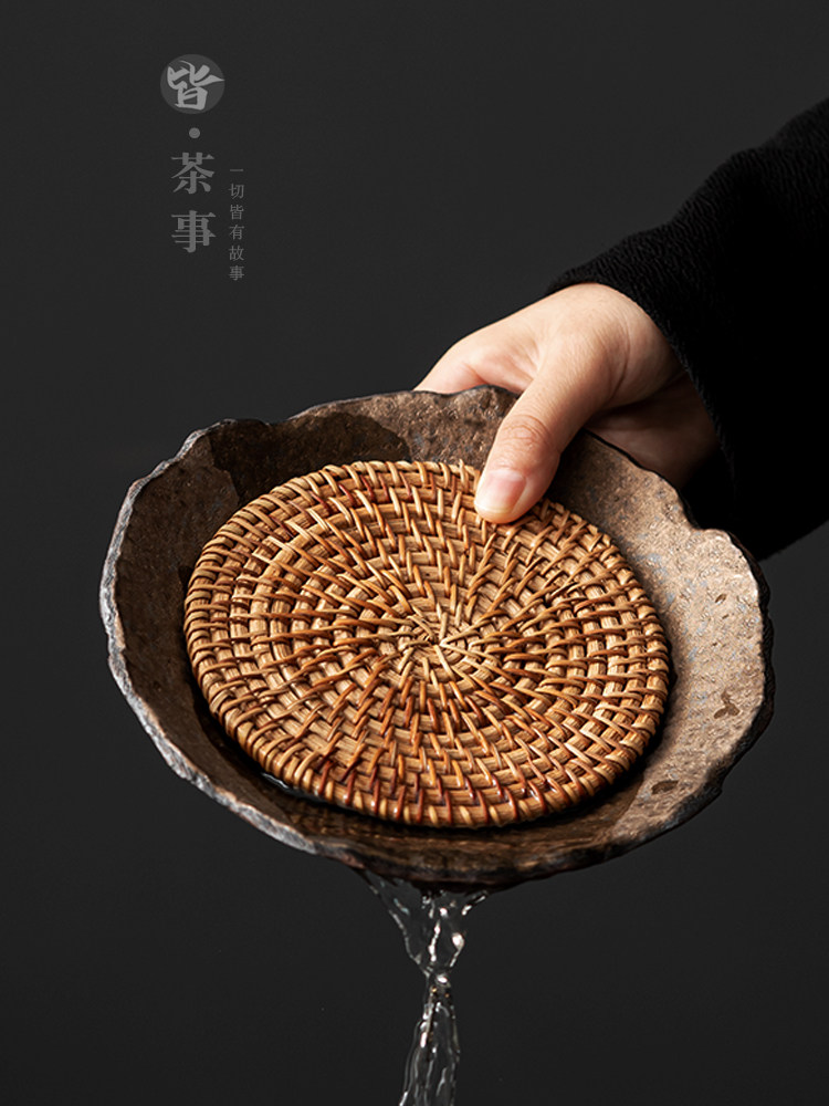 粗陶藤编壶承功夫茶具紫砂壶养壶垫隔热垫储水茶台托盘干泡台壶托,餐饮具,茶道/零配,淘宝优惠券,粉丝福利购,淘宝优惠卷
