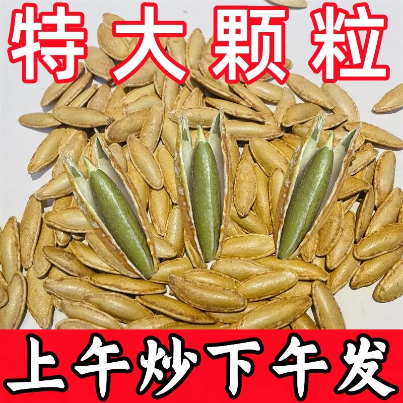 新疆美人甲南瓜子央妈推荐美人甲南瓜子新货椒盐味长粒南瓜子熟