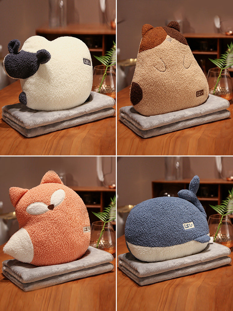 抱枕被子两用二合一午休加厚汽车折叠车用枕头办公室午睡毯子靠枕