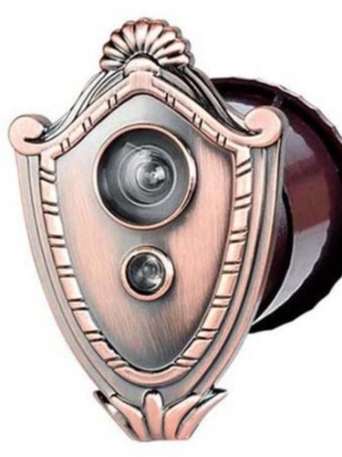 高档景元仿古铜金杯款防盗门带门铃/防盗门一体门铃MMMM