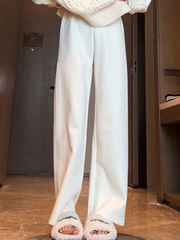 加厚加绒裤子女冬季阔腿裤软糯垂感裤子米白色针织裤窄版直筒裤,孕妇装/孕产妇用品/营养,T恤,淘宝优惠券,粉丝福利购,淘宝优惠卷