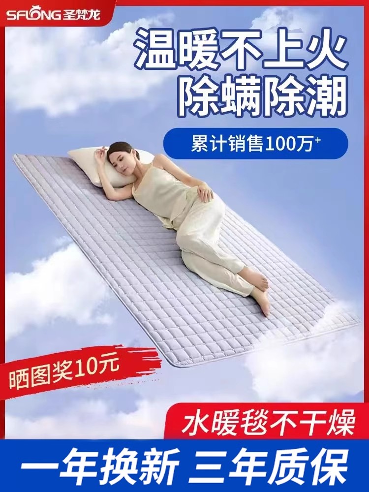 圣梵龙水暖电热毯冬季双人单人水循环2024新款电褥子家用水暖床垫