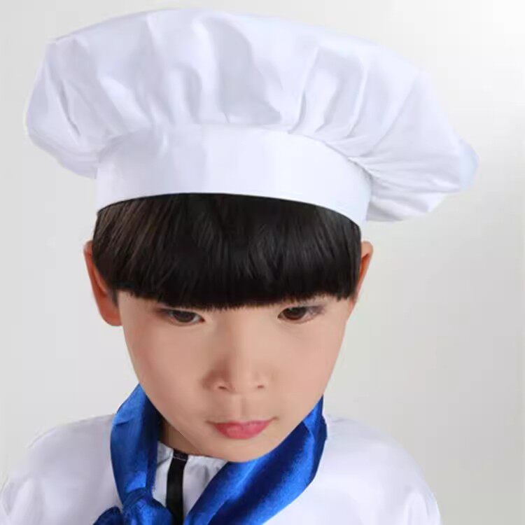 儿童厨师帽幼儿园亲子款烘焙帽子蘑菇帽厨房饭店西餐厅酒店工作帽