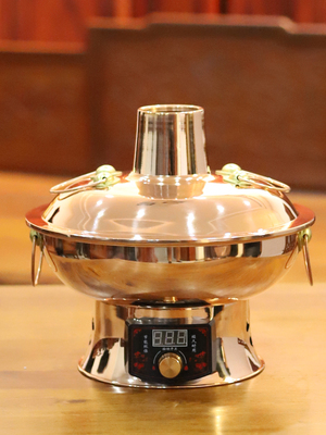 铜火锅纯紫铜电碳两用加厚纯铜老式锅老北京鸳鸯铜锅商用插电家用