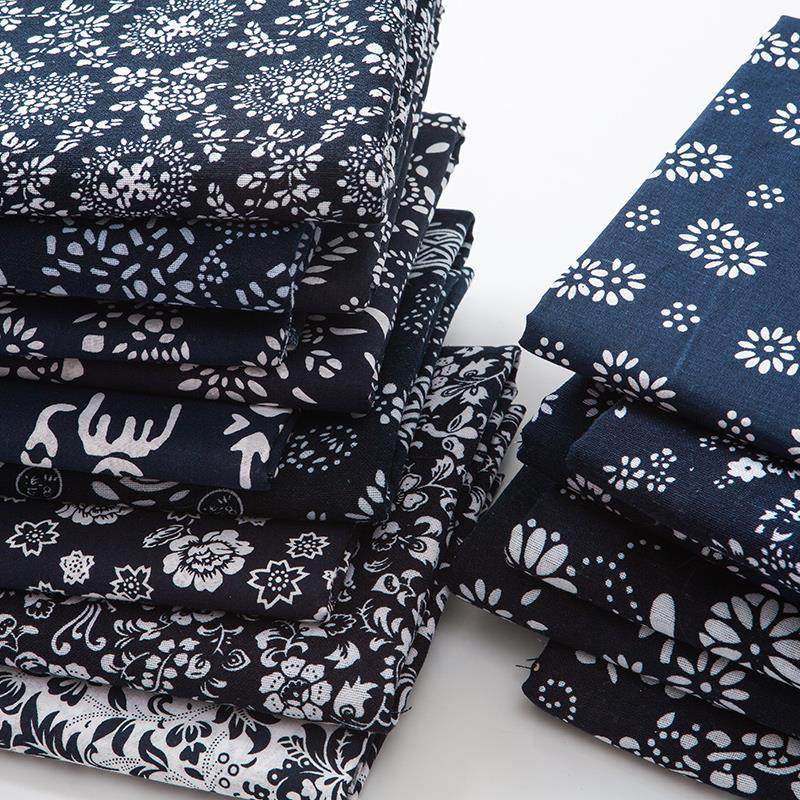 无纺布密封茶叶罐乌镇蓝印花布料纯棉中国民族风蓝色青花蜡染桌布,居家布艺,海绵垫/布料/面料/手工diy,淘宝优惠券,粉丝福利购,淘宝优惠卷