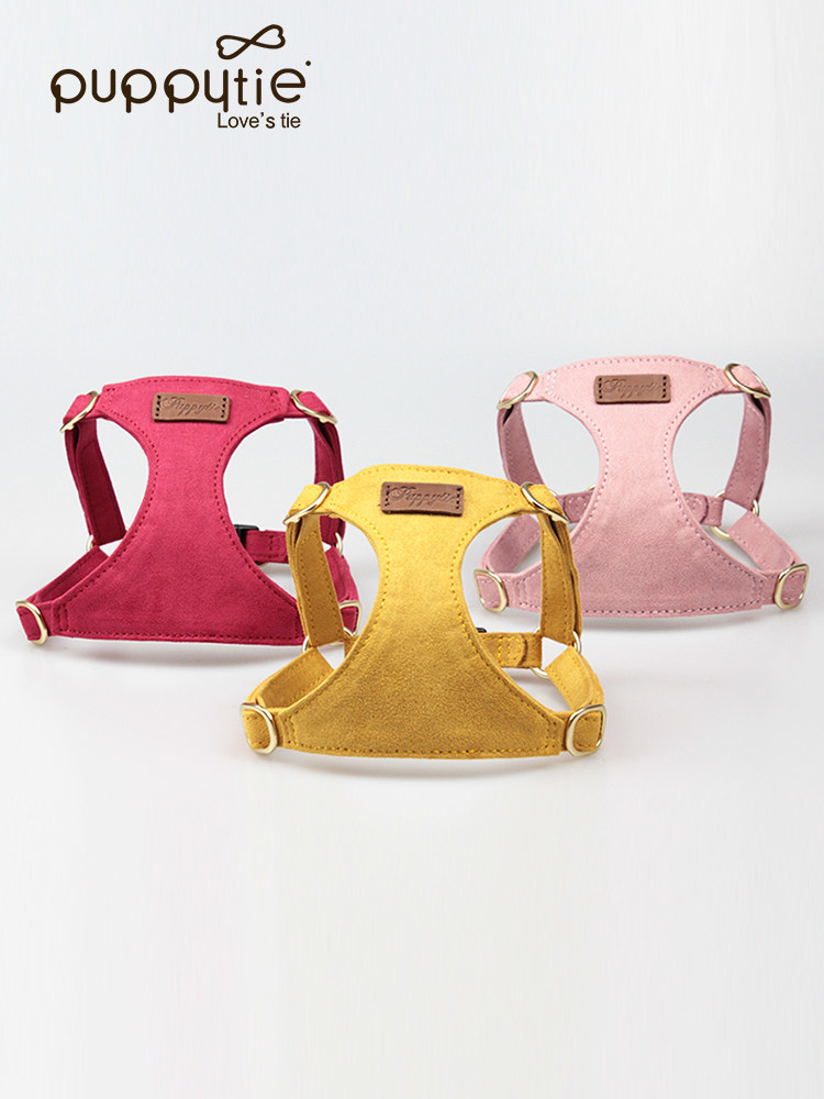 狗狗牵引绳背心式遛狗绳狗绳子调节小型犬胸背带泰迪可爱宠物用品