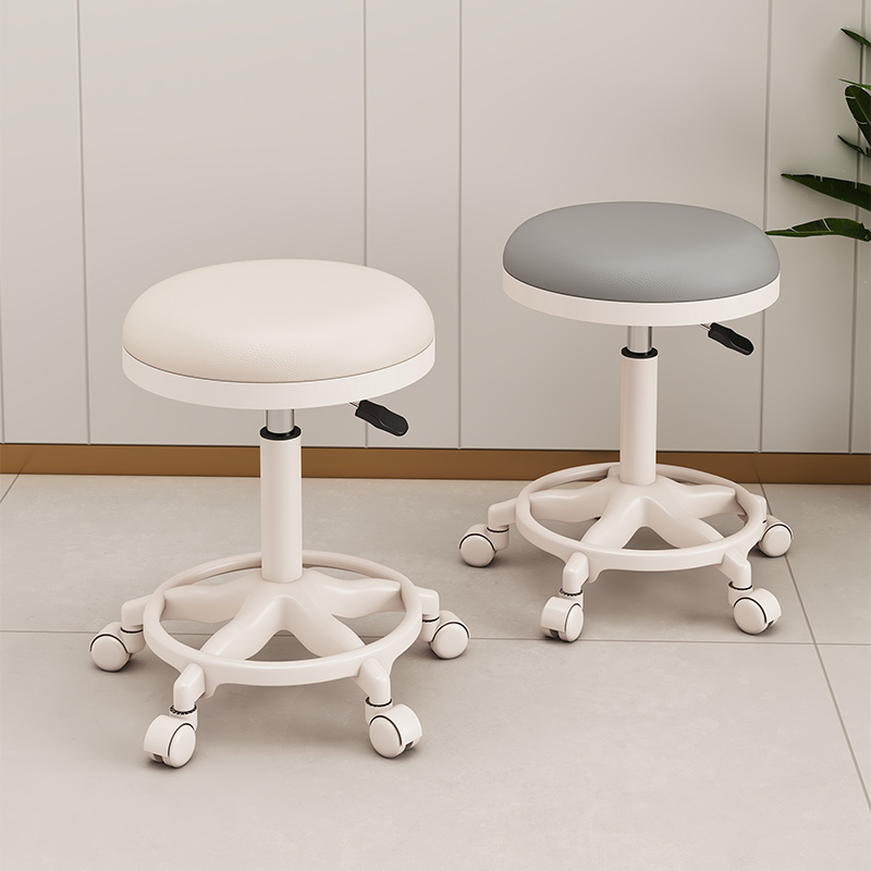 美容院凳子旋转滑轮升降圆凳化妆梳妆凳美发美甲理发椅吧凳大工椅