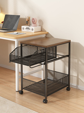 书架可移动落地置物架桌下大容量教室简易学生课桌边带轮书本收纳
