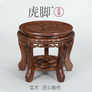 红木圆形底座实木鱼缸花瓶花盆酒缸酒坛荷花缸佛像奇石摆件花架托
