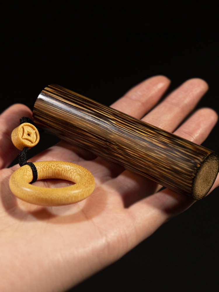 金丝竹把玩件老玉竹文玩实心竹手把件实心竹把玩件实心玉竹子把件