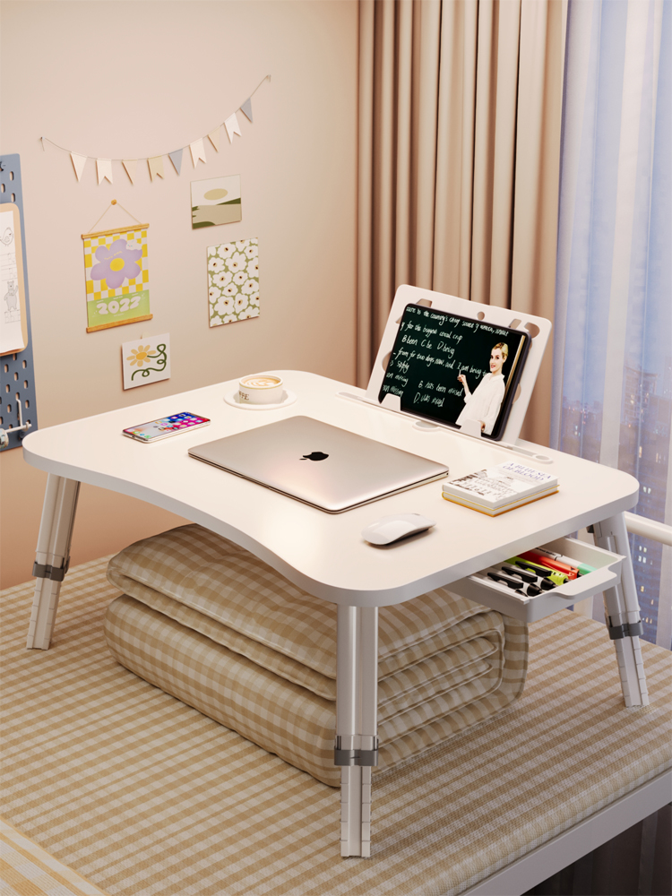 可折叠床上小桌子学习桌学生宿舍上铺书桌电脑桌懒人桌板简易家用