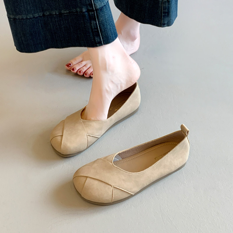 软平底豆豆鞋女春夏季2026新款仙女配裙子一脚蹬鞋春春0126w,女鞋,浅口单鞋,淘宝优惠券,粉丝福利购,淘宝优惠卷