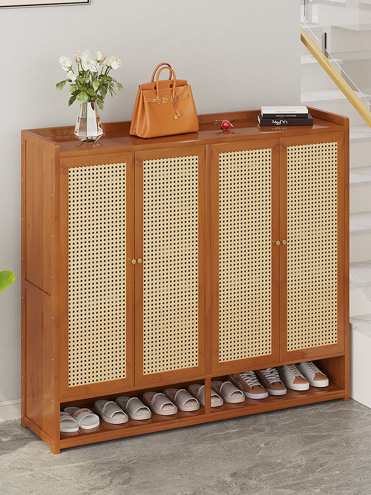 家用鞋架子简易门口多层室内收纳竹鞋柜带门入户新款2025爆款置物,住宅家具,鞋架,淘宝优惠券,粉丝福利购,淘宝优惠卷