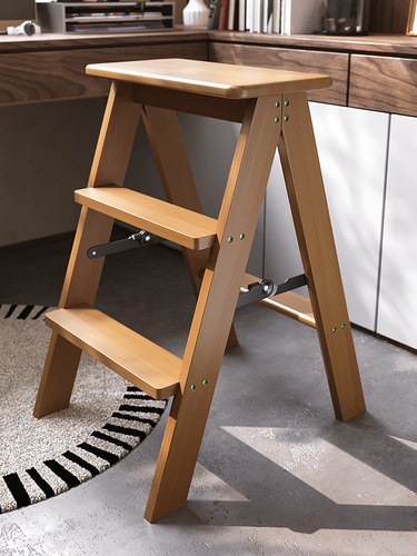 家用梯凳折叠梯登高小型轻便多功能梯凳两用三步人字梯室内两用凳