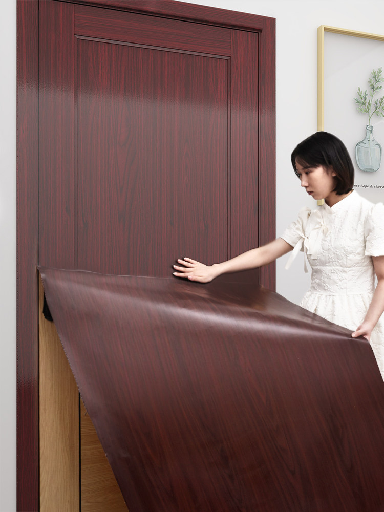 门贴纸木门翻新自粘整张防水加厚贴门壁纸仿木旧门框改造木纹贴纸