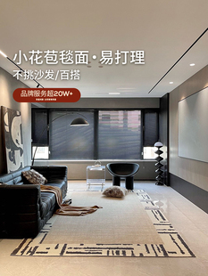 卡提菲亚水墨江南丨羊毛地毯客厅意式轻奢沙发茶几垫卧室床中古风