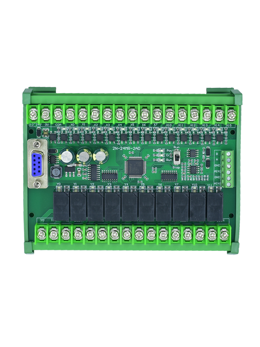 plc工控板国产fx2n-10/14/20/24/30/mr/mt带RS485可编程PLC控制器