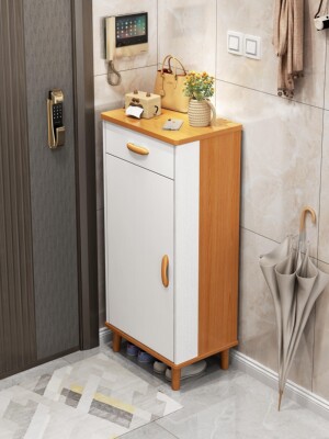 北欧鞋柜家用门口收纳储物玄关柜子边柜实木腿置物柜新款2025爆款