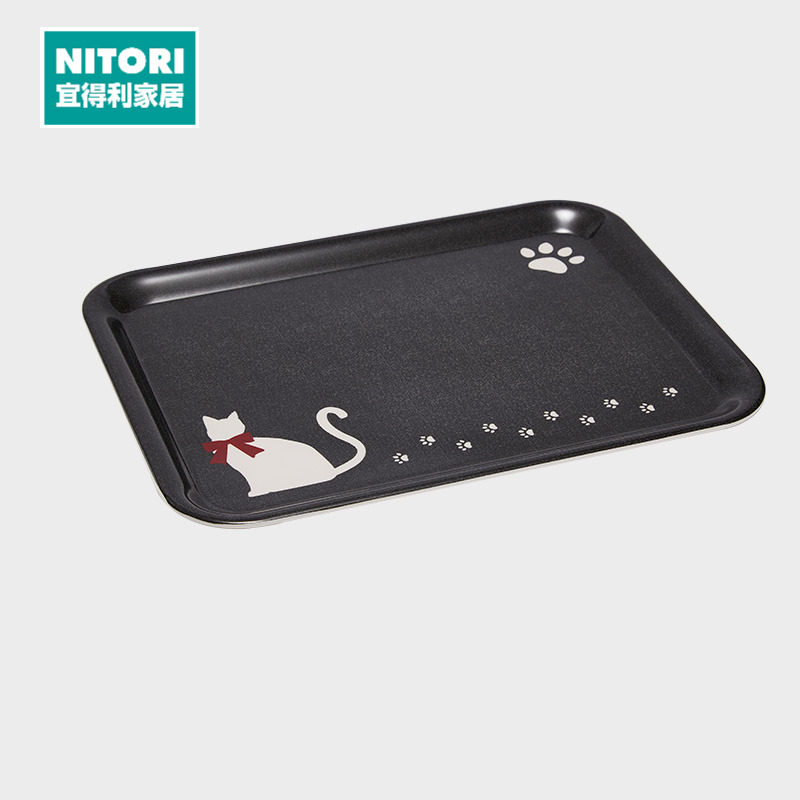 NITORI宜得利家居长方形欧式托盘家用放杯子密胺托盘猫咪,餐饮具,餐用托盘,淘宝优惠券,粉丝福利购,淘宝优惠卷